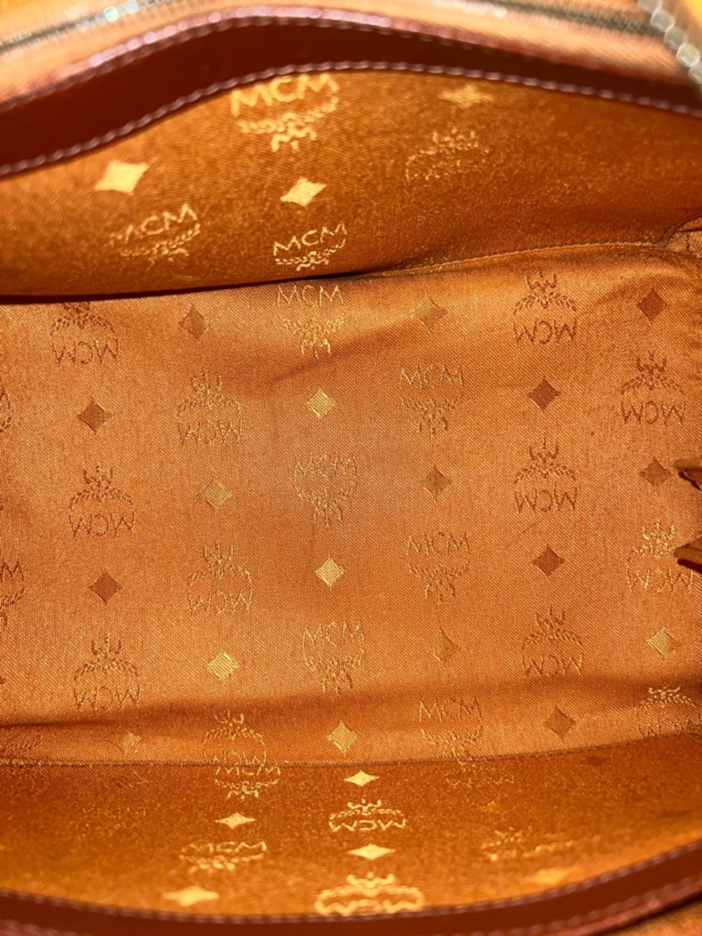 MCM Cognac Visetos Leather Satchel & Wallet Set/ Poshmark Authenticated - Picture 16 of 17